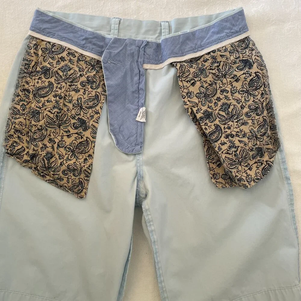 J Crew Men’s Size 29 Chino Shorts Light Blue Cotton Flat Front Casual